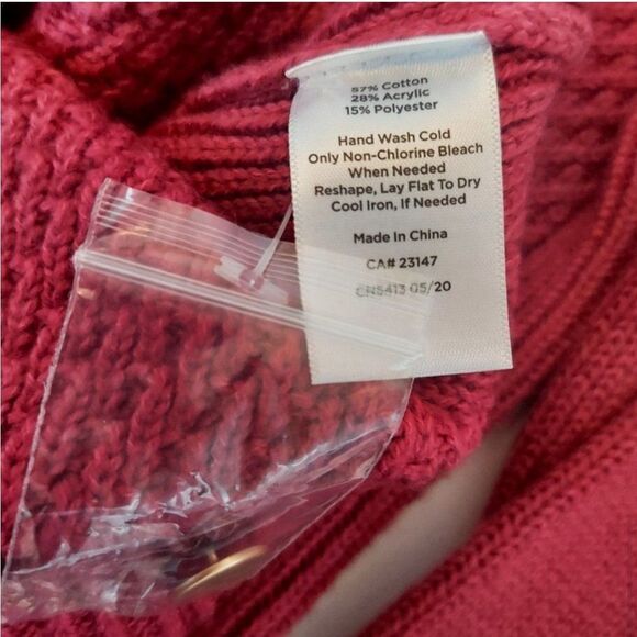 TALBOTS Beautiful Knit Mock Neck Sweater Button XS - Picture 4 of 4